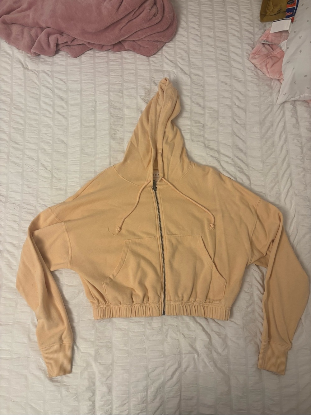 Aeropostale Light Peach Hooded Zip Jacket